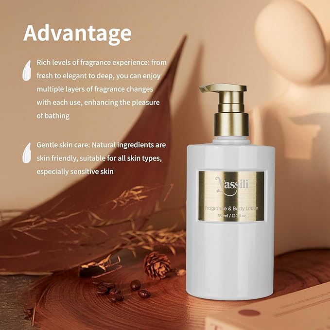 Body Lotion and Skin Tightening Cream for All Skin Types, Long-Lasting Aroma, Soothe and Smooth Bundle, Moisturizing Lotion for Dry Skin Relief (12.3 fl oz)-Mystic Mist