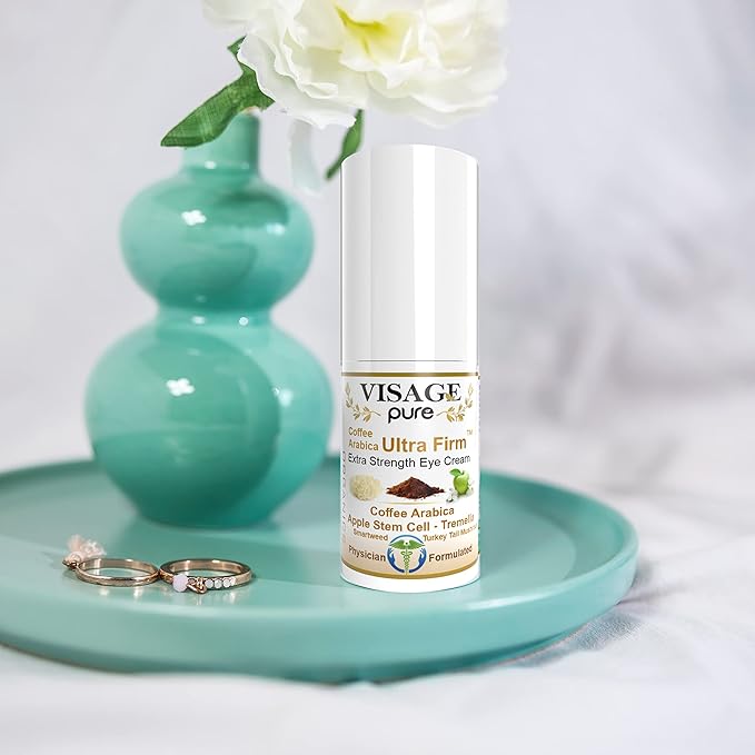 Caffeine Ultra Firm Eye Cream -Powerful Hydrating, Softening, and Firming Eye Cream. Fights Wrinkles, Puffiness, and Dark Circles - Organic - Physician Formulated - Research Supported