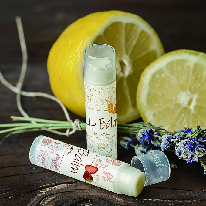 CRASPIRE Lip Balm Labels 80pcs Homemade Logo）