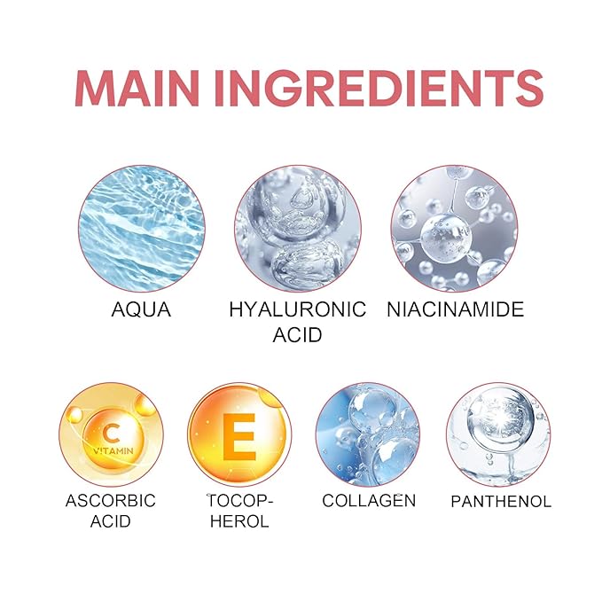 "5-in-1 Vitamin C Face Serum with Hyaluronic Acid, Collagen, Niacinamide - Anti-Aging & Moisturizing Formula for Firm, Even Skin Tone - 30ml"