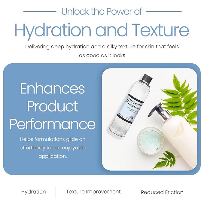 Dimethicone Oil Pure (1 Liter / 33.81 Fl Oz) DIY Pure Dimethicone Cosmetic Grade Skin Moisturizer and Head Lice Treatment, Liquid Silicone for, Gun Oil