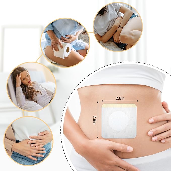 108 Pcs Disposable Castor Oil Patches for Belly Button,White Castor Oil Pack Belly Wrap Cover