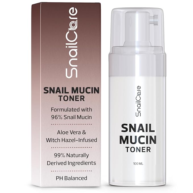 Snail Mucin Toner Skin Care, Korean Skin Care 96% Snail Mucin Serum for Face, Facial Skin Care Products for All Skin Types, 100ml Face Serum, baba de caracol original