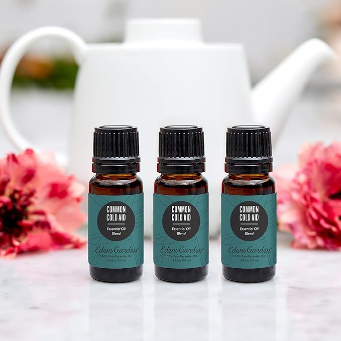 Edens Garden Common Cold Aid Essential Oil Blend- 100% Pure Premium Grade, Undiluted, Natural, Therapeutic, Aromatherapy, The Best for Diffusing, Skin, Humidifiers, Candle 10 ml (.33 fl oz)
