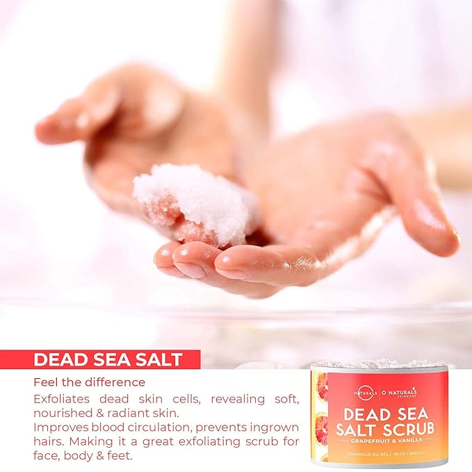 O Naturals Exfoliating Grapefruit Dead Sea Salt Scrub and Coffee Arabica Scrub Bundle
