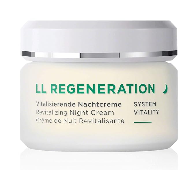 ANNEMARIE BÖRLIND - LL REGENERATION Revitalizing Night Cream - Natural Anti Aging Vitamin C, E and Retinoid Face Cream for Visibly Firmer and Wrinkle Free Skin - Step 4 of 5-1.69 Oz.