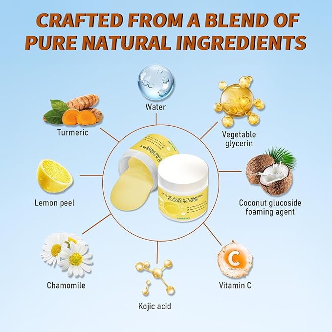100pcs turmeric cleansing pads,turmeric and