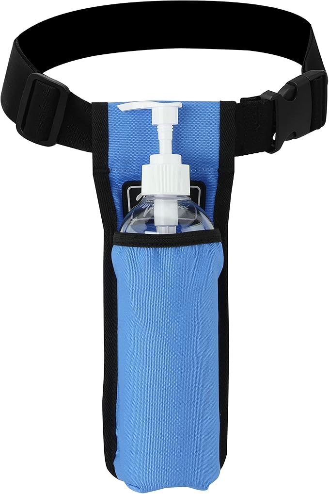 Massage Bottle Bag Massage Therapist Holster Massage Lotion Holster Massage Oil Holster（YR-1KD-Blue）