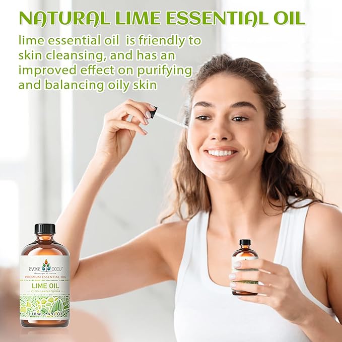EVOKE OCCU Lime Essential Oil for Diffuser, Aromatherapy - 4 FL Oz