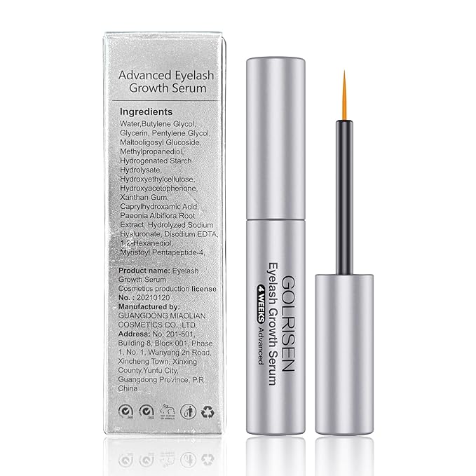 Eyelash Growth Serum, Advanced Lash Serum For Eyelash Growth with Myristoyl Pentapeptide-4 Lash Enhancing Serums For Thicker, Longer Lashes (4ml)