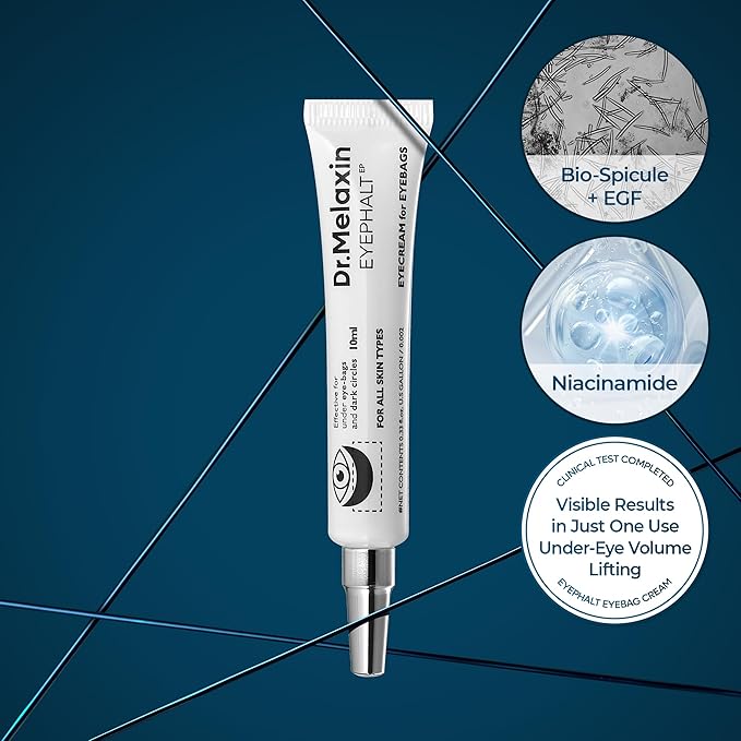 Eyephalt Eyebag Cream for Puffiness, Dark Circles & Fine Lines, Wrinkle, EGF Anti-Aging Under Eye Moisturizer with Niacinamide&Ceramide 0.33 fl.oz.