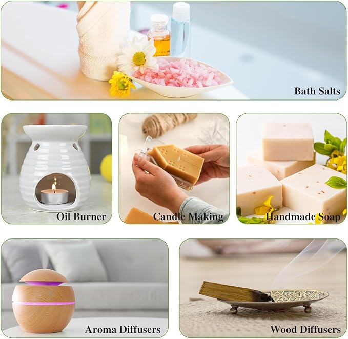 10Pcs Fruity Fragrance Oil Set, Coconut, Cherry, Apple, Strawberry, Mango Candle Scents for Candle Making, Freshie Scents for DIY Soap Making, Diffuser Oil Scents Set