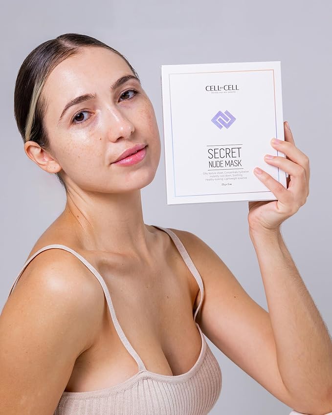Secret Nude Mask | Ultra Thin Face Mask Provides Nourishment & Skin-Enhancing Ingredients For A Vibrant, Moisturized Skin | Pack of 5