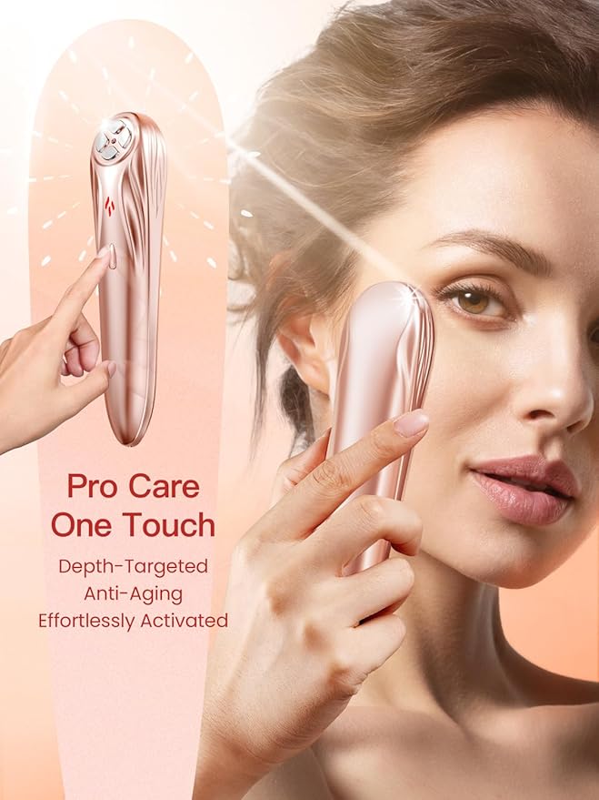 Radio Frequency Skin Tightening Device, Anti-Aging Face Machine for Wrinkle Removal, Lifting & Firming, Wireless Home Beauty Device with 3 Levels, at-Home Skin Renewal