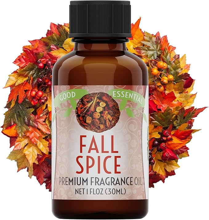 Good Essential Professional Fall Spice Fragrance Oil 30ml (1 fl oz) for Diffuser, Candles, Soaps, Lotions, Perfume - Cozy Scent for Home
