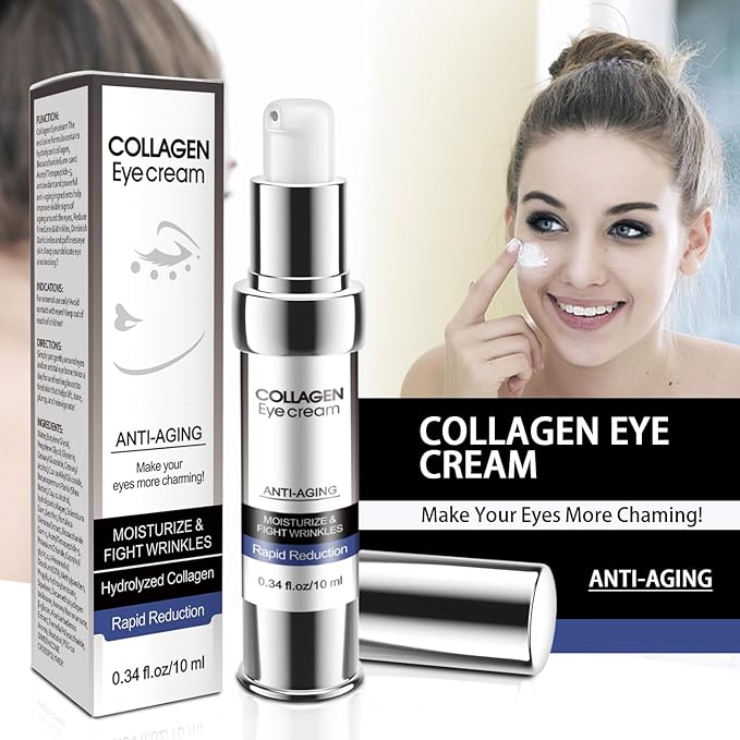 Eye Cream, Collagen Eye Stick,Under Eye Cream Anti Aging, Moisturizing Eye Balm Reduces Wrinkles Fine Lines Dark Circles, Puffiness Bags, Skin Firming, Under and Around Eyes Women Men