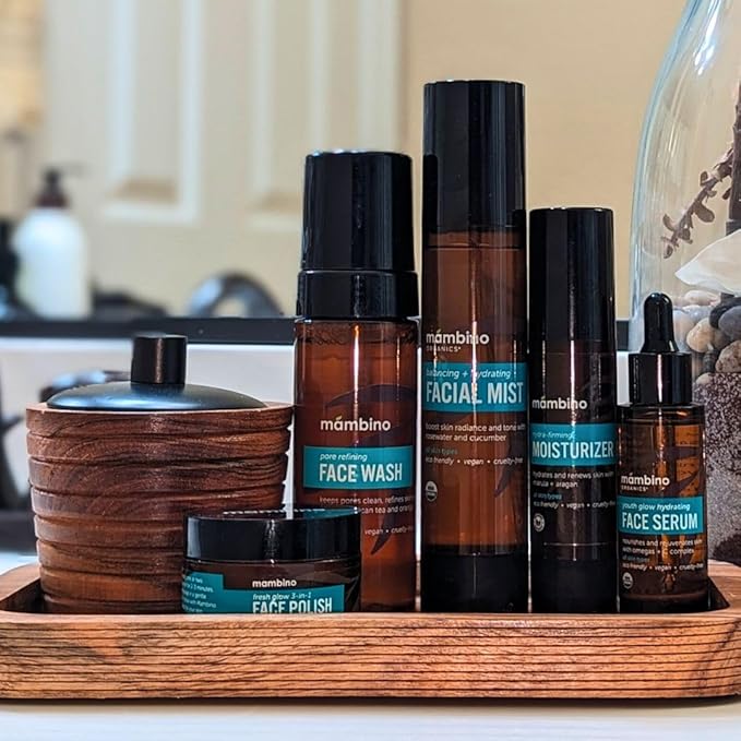 Mambino Organics Youth Glow Hydrating Serum – Organic, Face Serum with Namibian Marula – Nourishing Omegas & Vitamin C for Dryness, Dark Spots, Dullness – Cruelty-Free Skin Care, 1 fl oz