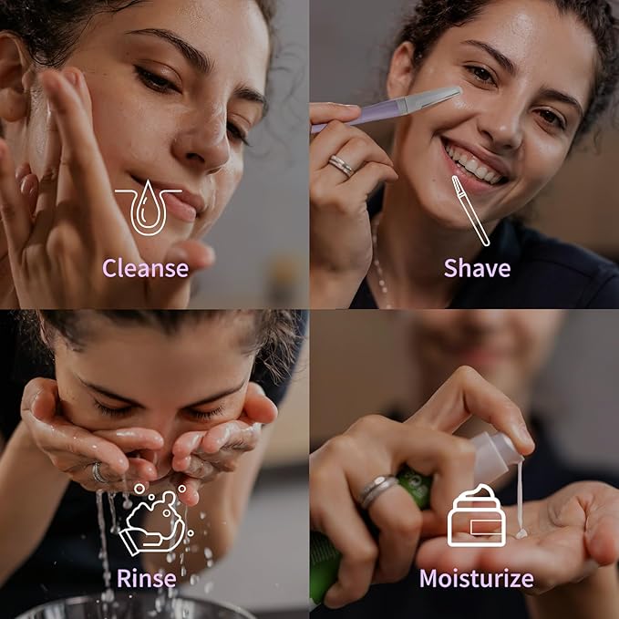 Dermaplane Razor Blades, Dermablade, Safe and Effective Removal Women Facial Peach Fuzz, Gentle Skin Exfoliation Blades, 4 Long and 4 Short Dermaplaning Blades