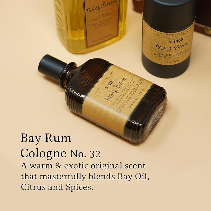 C.O. Bigelow Bay Rum Cologne for Men, Citrus and Spice Fragrance for Men