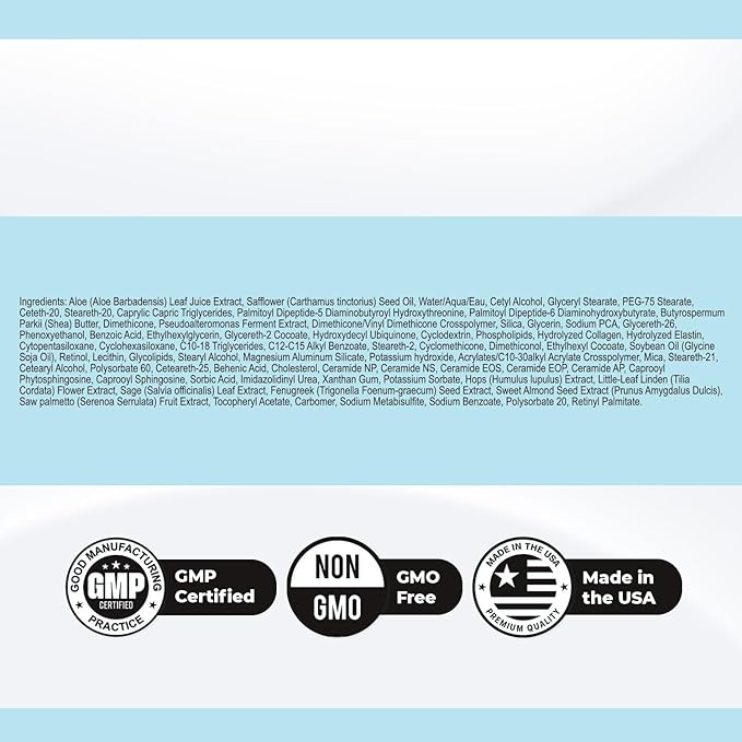 OceanSkin – Marine-Based Hydrating Face Cream with Pseudoalteromonas Ferment Extract – Lightweight & Nourishing – Non-GMO, GMP Certified, Made in USA, 2 Month Supply