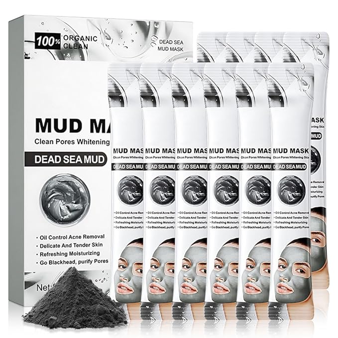 10X Collagen Anti-Aging Sleep Mask – Active Protein Technology – Intensive Hydration, Reduces Sagging & Dullness, Skin Care, Smooth & Whitilight, Cruelty-free (10PCS-Mud Mask-Dead sea mud White)