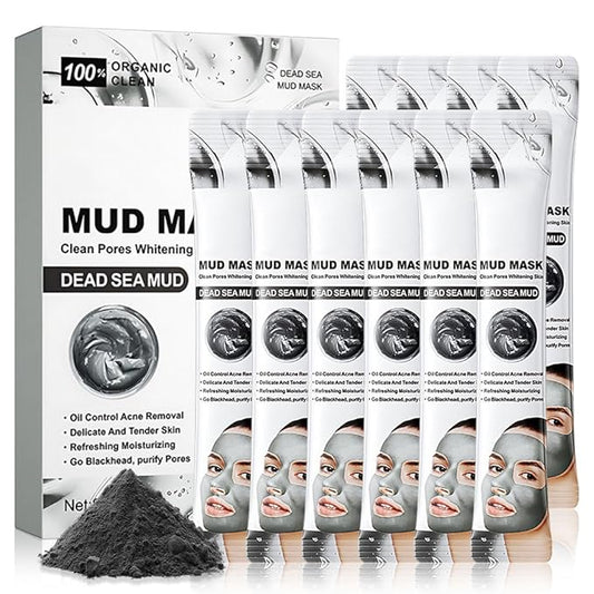 10X Collagen Anti-Aging Sleep Mask – Active Protein Technology – Intensive Hydration, Reduces Sagging & Dullness, Skin Care, Smooth & Whitilight, Cruelty-free (10PCS-Mud Mask-Dead sea mud White)