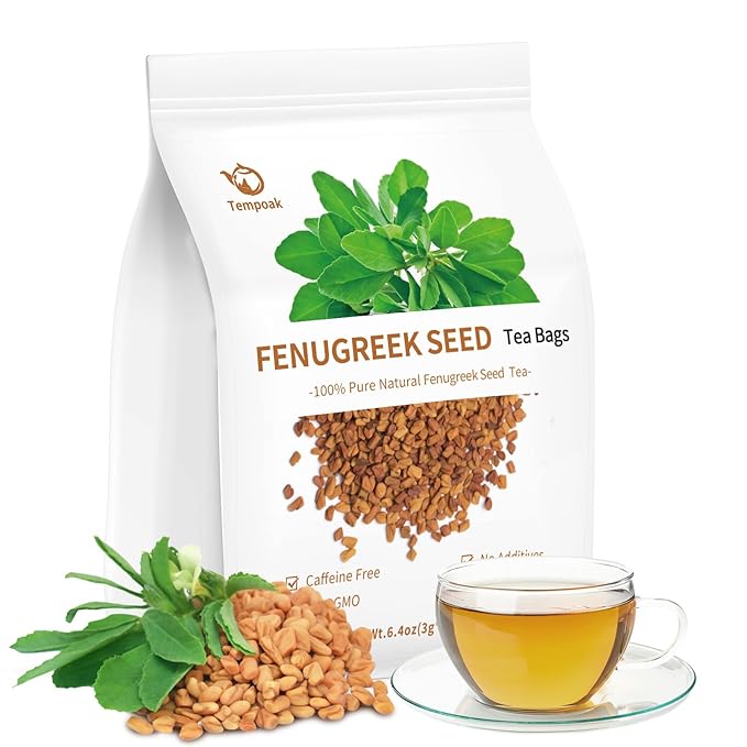 Roasted Fenugreek Seeds Tea Bags - 60bags/6.4 Oz 100% Pure & Natural Fenugreek Tea Herbal Tea, Caffeine Free, No Additives, No Sugar, Non-gmo, No Gluten