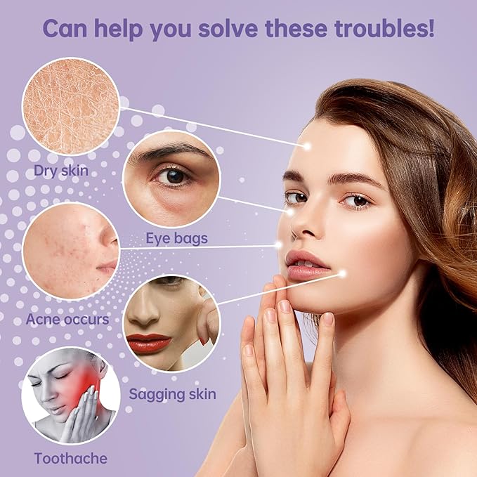 Ice Roller for Face and Eye，Ice Cube Roller Massager for Skin Women Care Tools, Naturally Conditioning De-Puff Eye Bags, Reduce Migraine Pain， Reusable Massage Silicone Ice Mold （Purple）