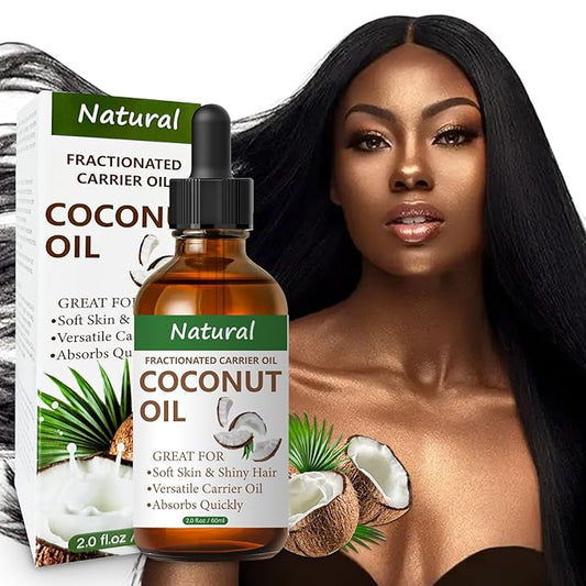 Coconut Oil - Carrier Oil for Hair Growth, Relaxing Massage and Body Oil, Pure Non-Greasy Coconut Oil for All Hair Types and Skin
