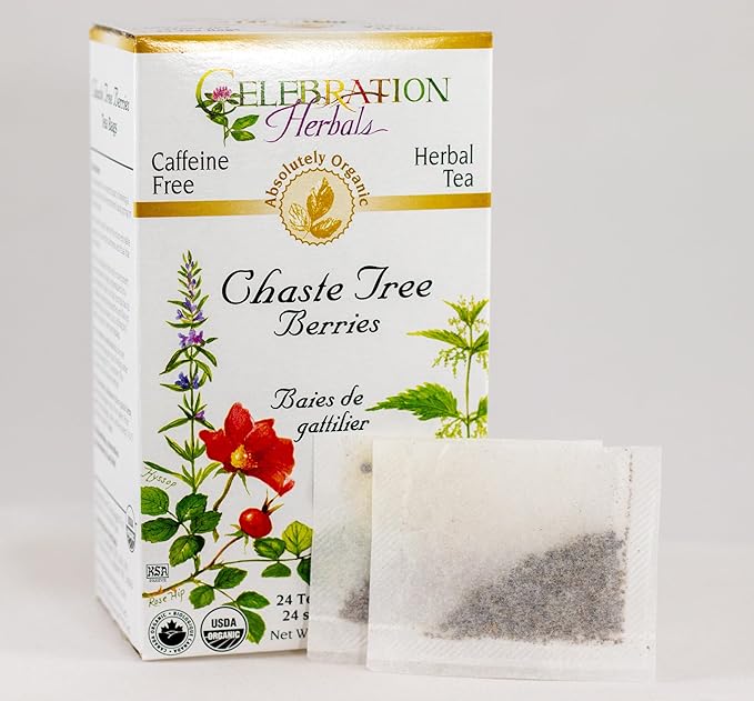 Celebration Herbals Organic Chaste Tree Berries Tea, 24 Bags