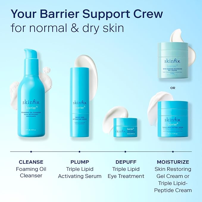 Skinfix Barrier+ Triple Lipid Eye Treatment: Infused with Caffeine, Niacinamide, and Peptides for Depuffing, Tightening, and Under-Eye Brightening, 15 ml