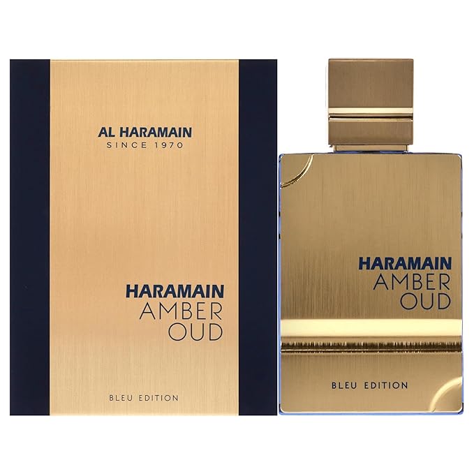 Al Haramain Amber Oud Blue Edition Eau De Parfum Spray 60ml (2.0 oz) - Long-Lasting Men’s Cologne with Amber & Sandalwood, Arabian Perfume for Men, Premium Fragrance