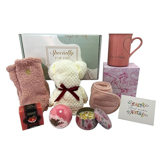 Spa Gift Baskets for Women, Luxury Self Care Relaxation Birthday Gifts for Women, Get Well Soon Gifts for Friend, Scented Bath Gift Box for Christmas,Thanksgiving,Valentine's Day