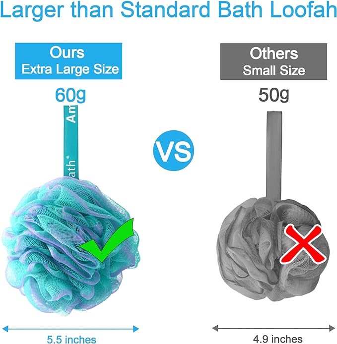 Amazerbath loofah sponge 60g/piece, exfoliating