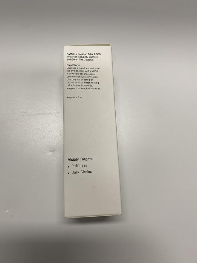 Caffeine Solution 5% + EGCG Eye Serum for Skin Care Caffeine Eye Hyaluronic Acid Reducing Puffiness and Dark Circles, Niacinamide Under Serum, Under Bags and Wrinkles 30ml