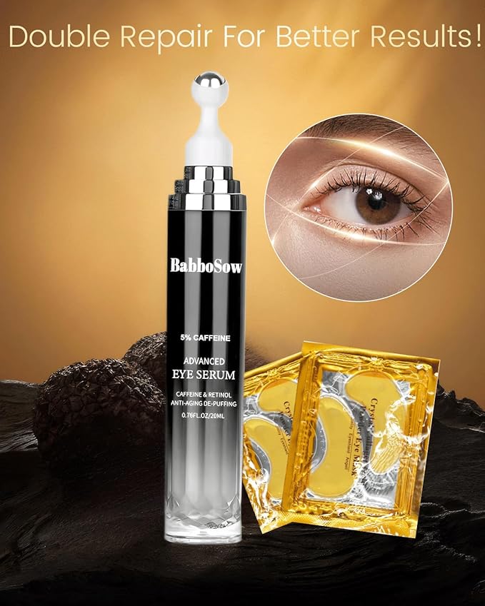 Caffeine eye cream and 24k