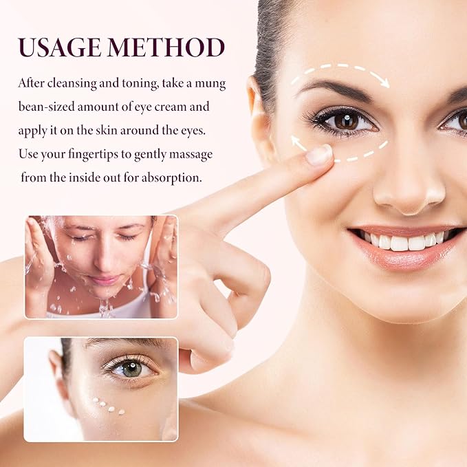 2PCS Mango Eye Cream, Eye Moisturizing Serum, Anti-Aging Treatment for Puffiness, Dark Circles & Fine Lines, Fast-Absorbing Hydration, 0.53 Fl Oz x 2