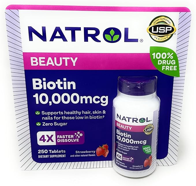 Natrol Biotin Beauty 5,000 mcg, 250 Fast Dissolve Tablets