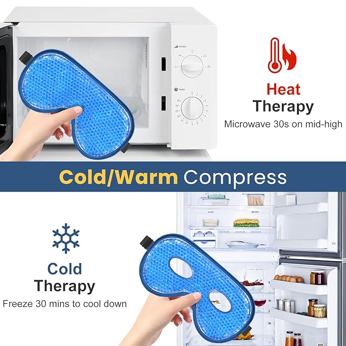 BeeVines 4 Pack Gel Eye Masks