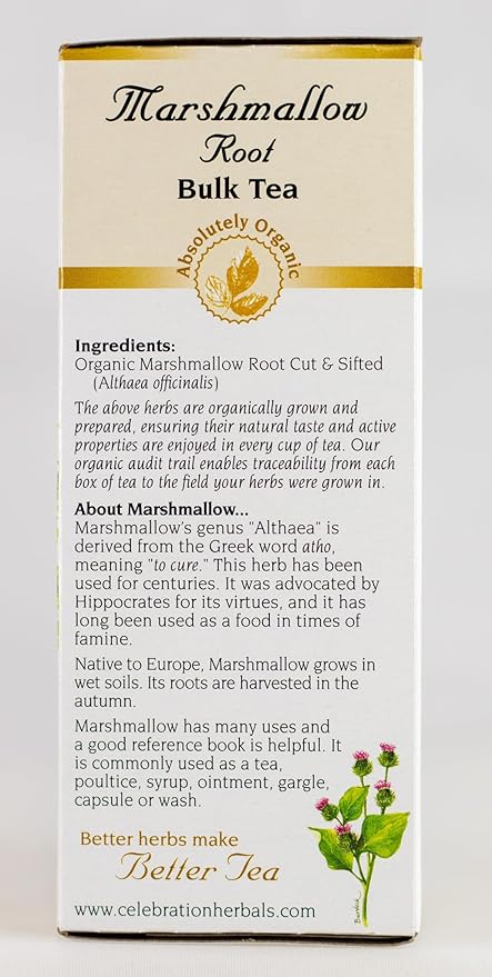 Celebration Herbals Organic Marshmallow Root Bulk Tea Caffeine Free -- 1.76 oz