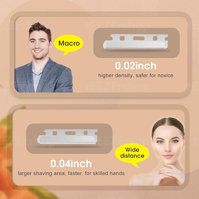 Dermaplane Razor for Women Face with 20PCS Blades,Professional Facial Razors for Peach Fuzz and Eyebrow Hair Removal,Stainless Steel Multipurpose Face Shavers with Gift Box-Gold