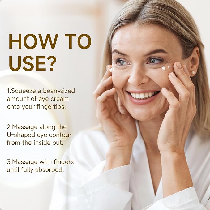 Under Eye Bags and Wrinkles Filler, Under Eye Cream Temporary Instant Visibly Reduces Wrinkles Dark Circles Fine Lines, Eye Tightening and Lifting Cream for Women Men, 30ml, 3 Packs