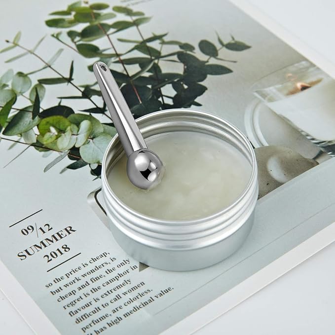 LISAPACK 4 Pack Metal Eye Cream Applicator, Eye Serum Roller Ball Massager Stick for Reduce Depuffer, Massage (Gold&Rose Gold)