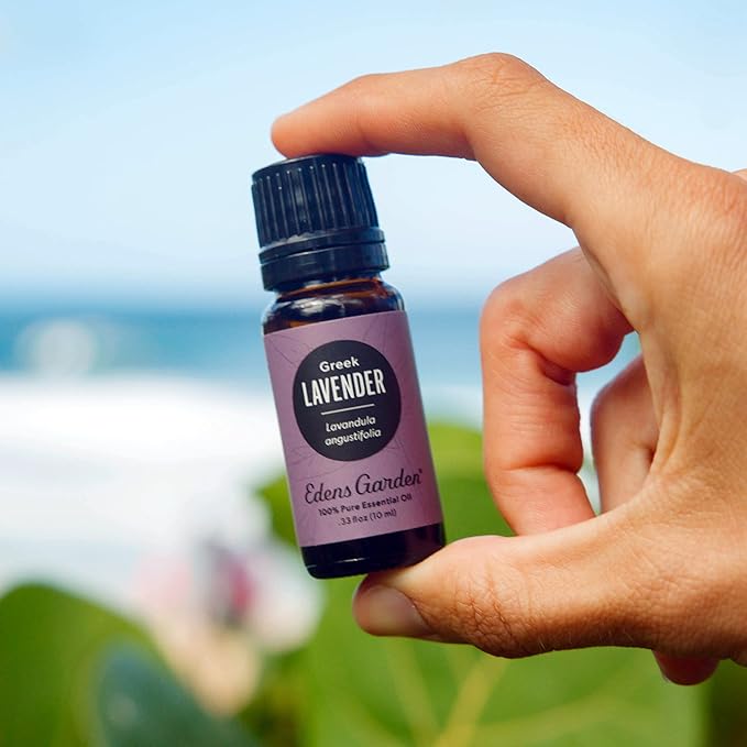 Edens Garden Lavender- Greek Essential Oil- 100% Pure Premium Grade, Undiluted, Natural, Therapeutic, Aromatherapy, The Best for Diffuser, Face, Hair, Kid Safe 10 ml (.33 fl oz)