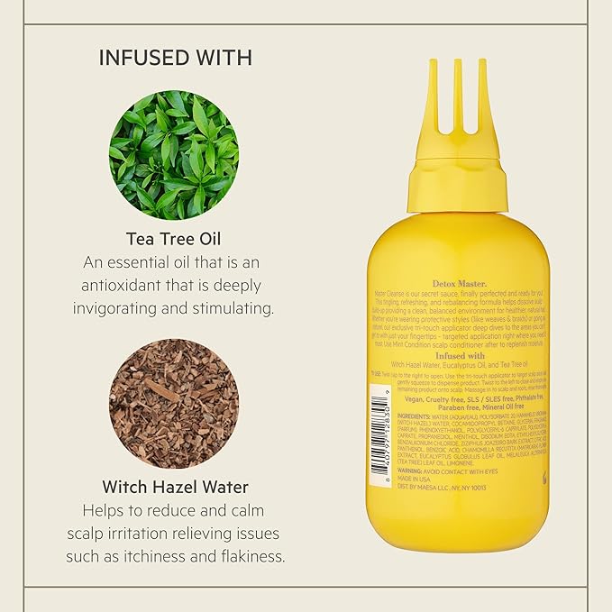 TPH BY TARAJI Master Cleanse Scalp Treatment Wash Hair Rinse For Buildup | With Tea Tree Oil, Eucalyptus Oil, and Witch Hazel Water | Vegan, Sulfate & Cruelty-Free | For Women & Men, 8 fl. oz