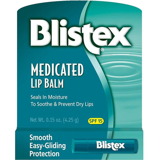 Blistex Medicated Lip Balm with SPF Lips,0.15