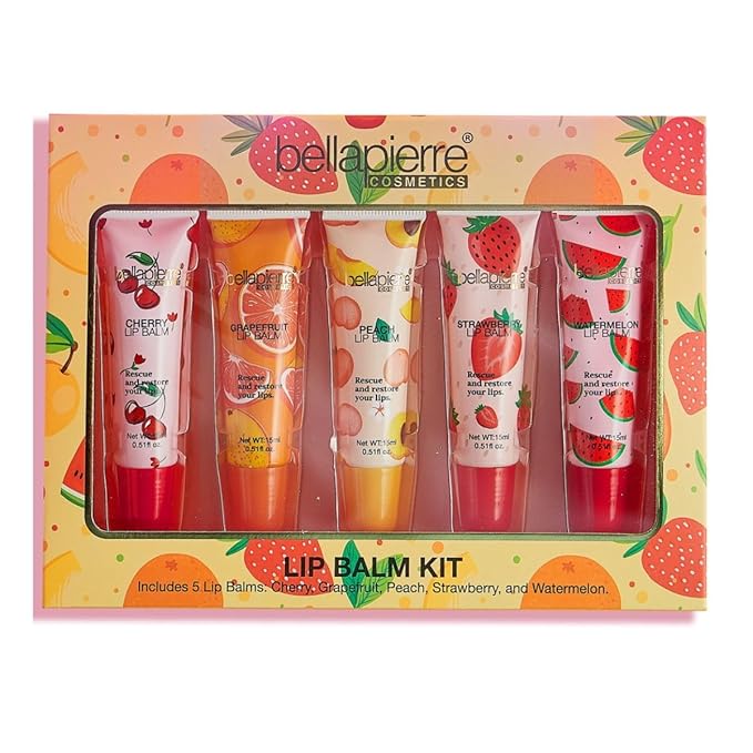 bellapierre Cosmetics 5-Piece Natural Lip Balm Collection