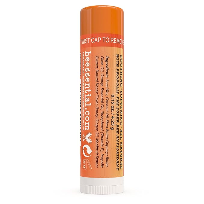 Beessential Natural Bulk Lip Balm, Orange Gifts,