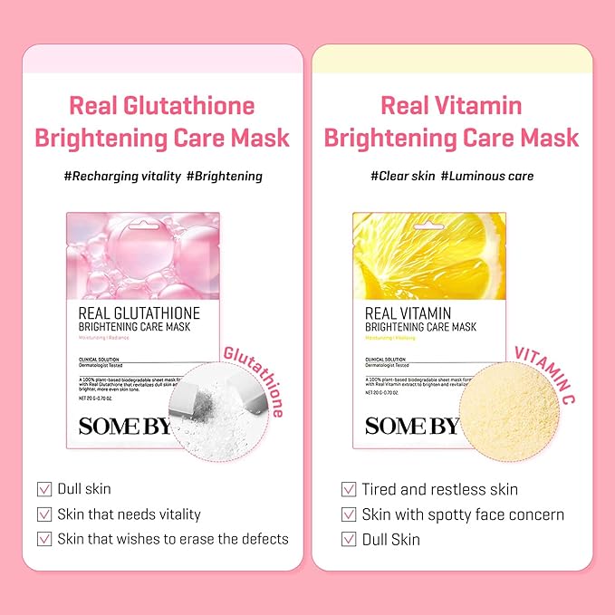 SOME BY MI Real Hyaluron Hydra Care Mask - Pack of 10 - Made from Hyaluronic Acid for Dry and Oily Skin - Daily Vegan Korean Sheet Mask for Skin Moisturizing and Hydrating - Korean Skin Care