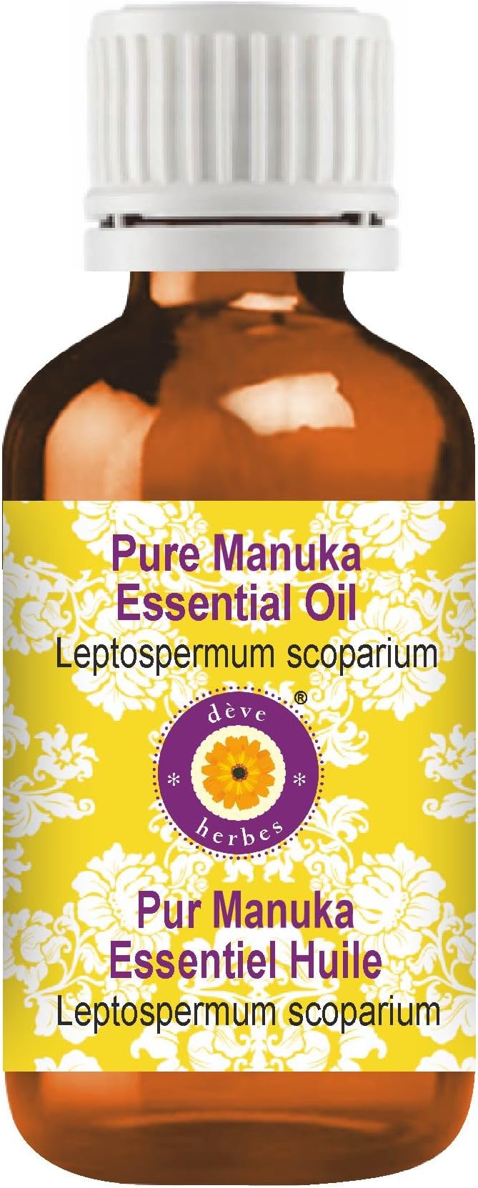 Deve Herbes Pure Manuka Essential Oil (Leptospermum scoparium) Steam Distilled 5ml (0.16 oz)